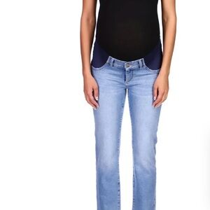 DL1961 Women's Light Blue Straight Leg Jeans Maternity